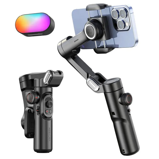 AOCHUAN SmartPro 3-Axis Gimbal Stabilizer with Fill Light & Face Tracking