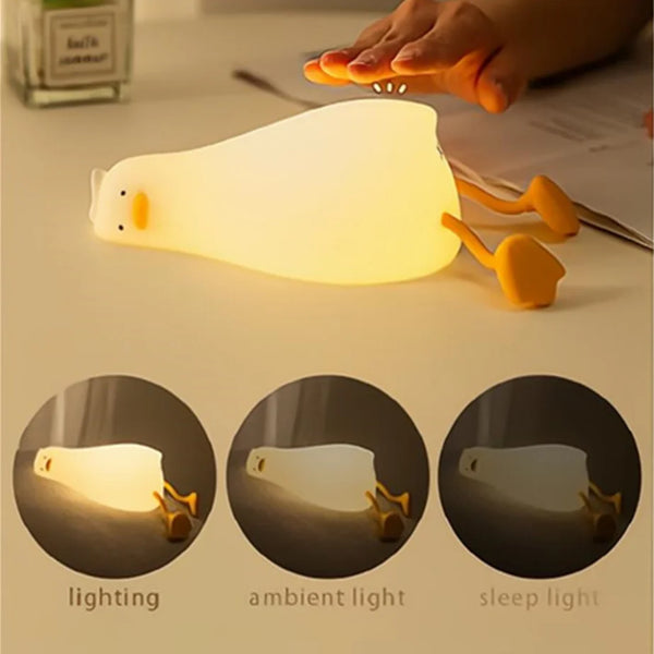 Rechargeable LED Silicone Squishy Duck Night Light for Kids™