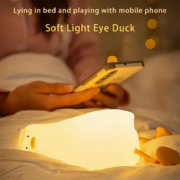 Rechargeable LED Silicone Squishy Duck Night Light for Kids™