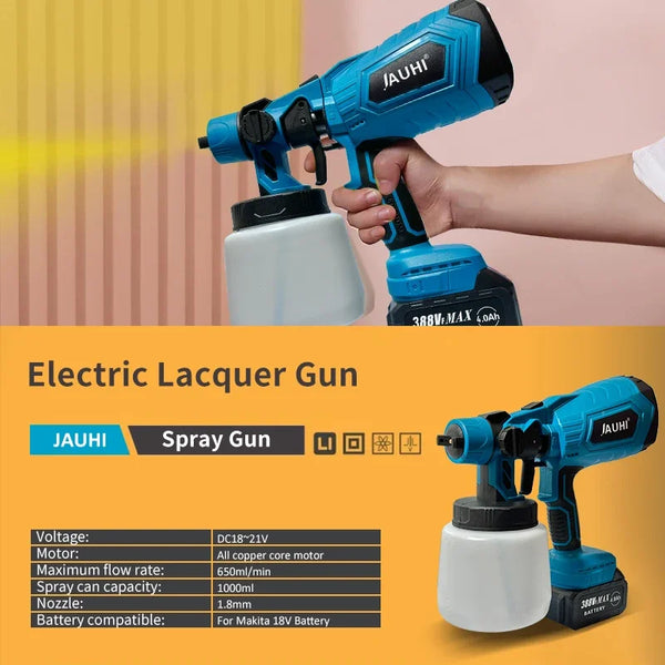 Cordless 1000ML Electric Spray Gun for JAUHI 18V™