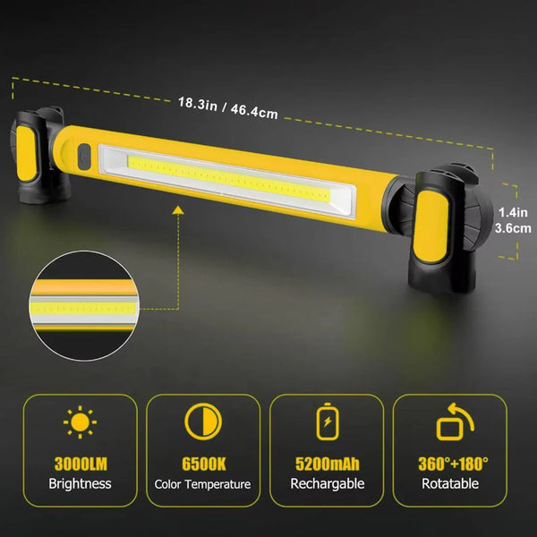 Lumitek -18W Rechargeable LED Work Light with Magnetic Base™